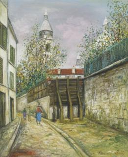 Maurice Utrillo - Rue de la Bonne à Montmartre