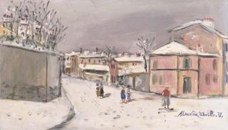 Maurice Utrillo - Rue de l\'Abreuvoir, Montmartre