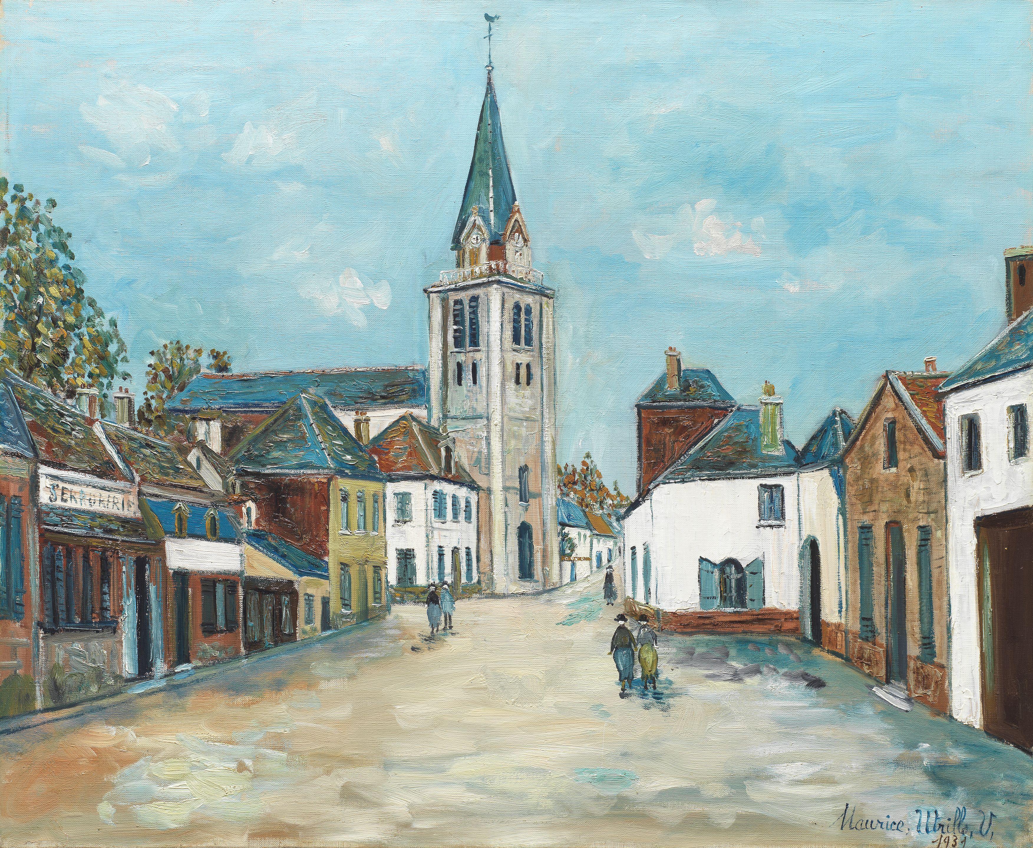Maurice Utrillo - Rue de l\'église, Bucquoy