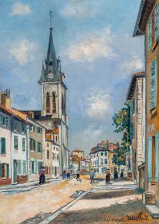 Maurice Utrillo - Rue de l’église, en province