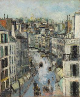 Maurice Utrillo - Rue Lepic à Montmartre