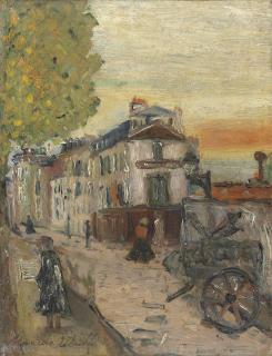 Maurice Utrillo - Rue Norvins et Rue Lepic à Montmartre