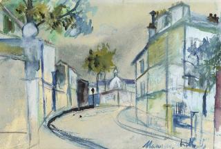 Maurice Utrillo - Rue Ravignan, Montmartre