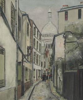 Maurice Utrillo - Rue Saint-Rustique à Montmartre
