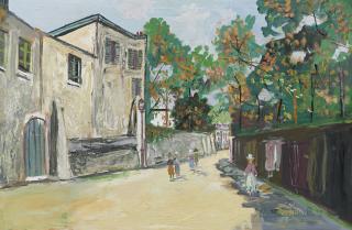 Maurice Utrillo - Rue Saint-Vincent, Montmartre
