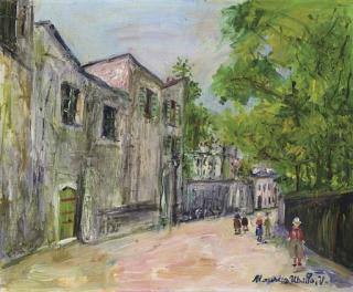 Maurice Utrillo - Scène de rue