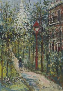 Maurice Utrillo - Square Saint-Pierre et Sacré-Coeur, Montmartre