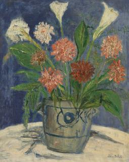 Maurice Utrillo - Vase d\'arums et de dahlias