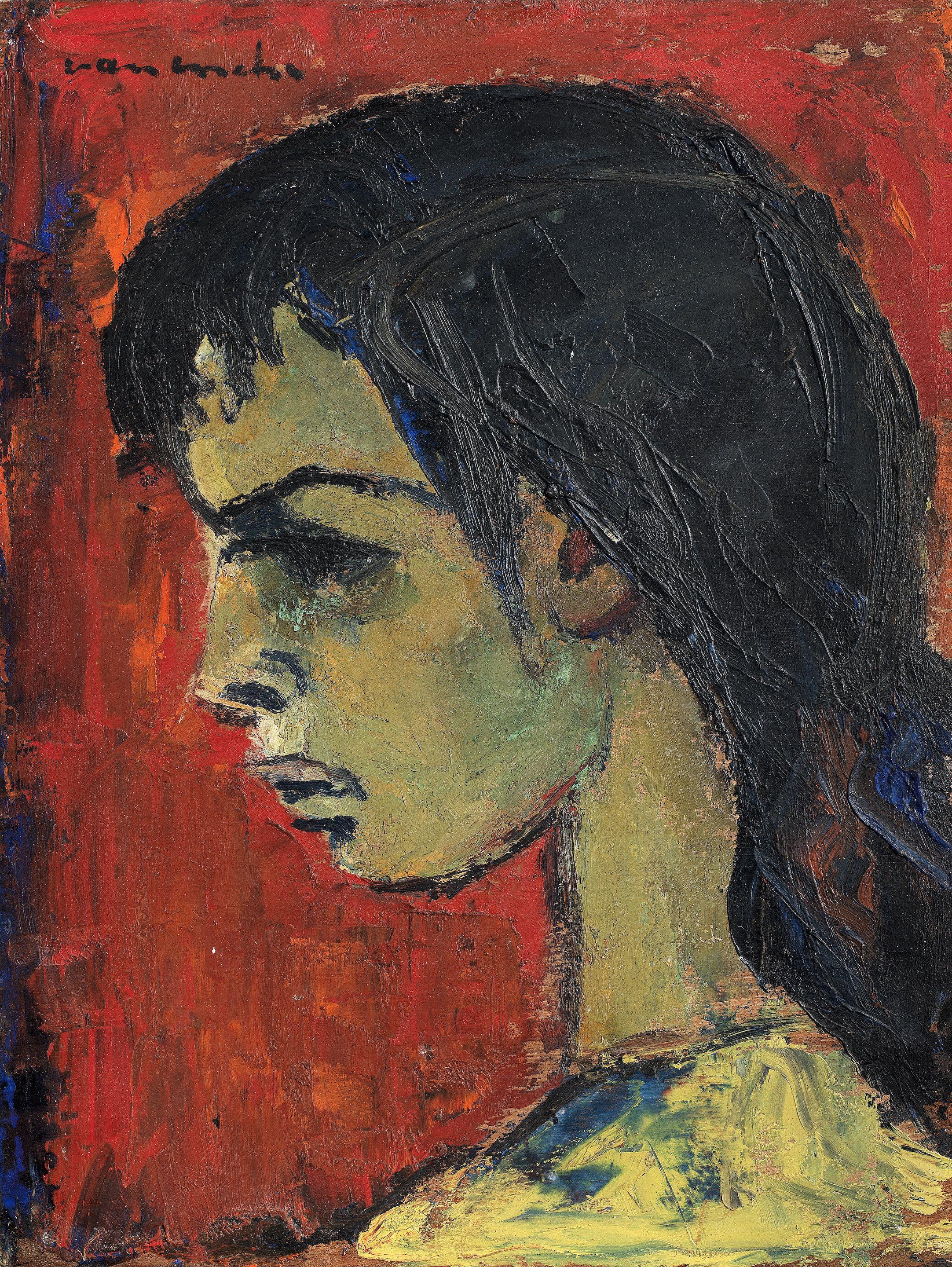 Maurice van Essche - Portrait of a girl in profile