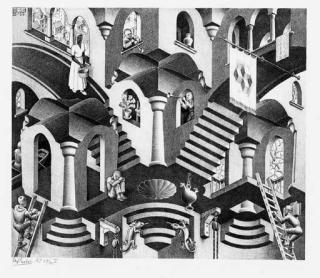Maurits Cornelis Escher - Convex and Concave (B. 399)
