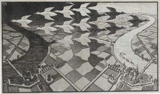 Maurits Cornelis Escher - Day and Night (Bool 303)