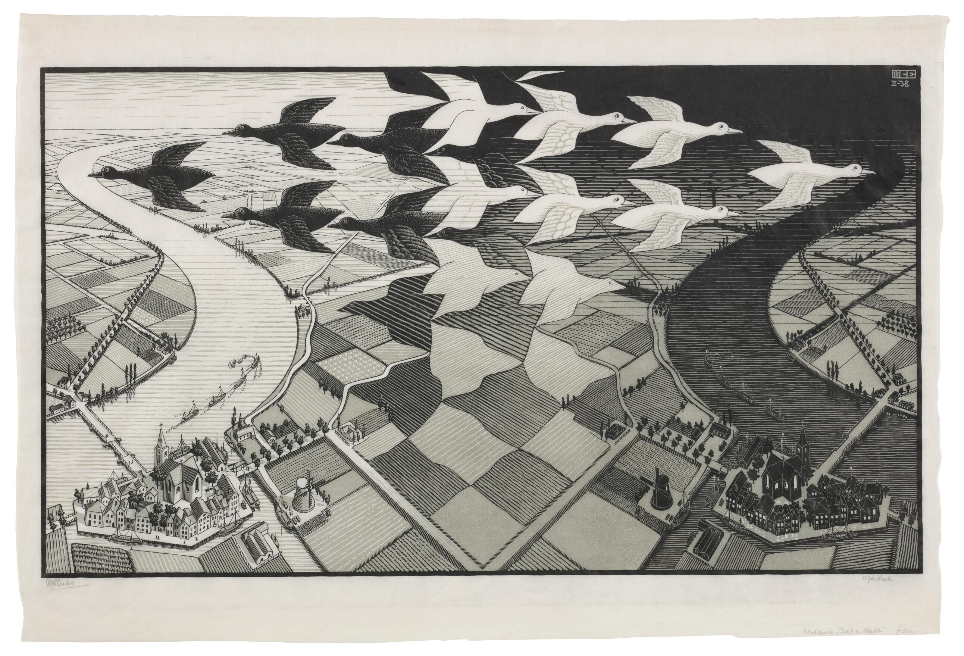 Maurits Cornelis Escher - Day and Night (Dag en Nacht)