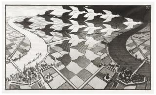 Maurits Cornelis Escher - Day and Night