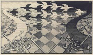 Maurits Cornelis Escher - Day And Night