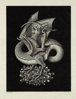 Maurits Cornelis Escher - Dragon (Draak) (B. 379)