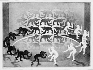 Maurits Cornelis Escher - Encounter (Bool 331)