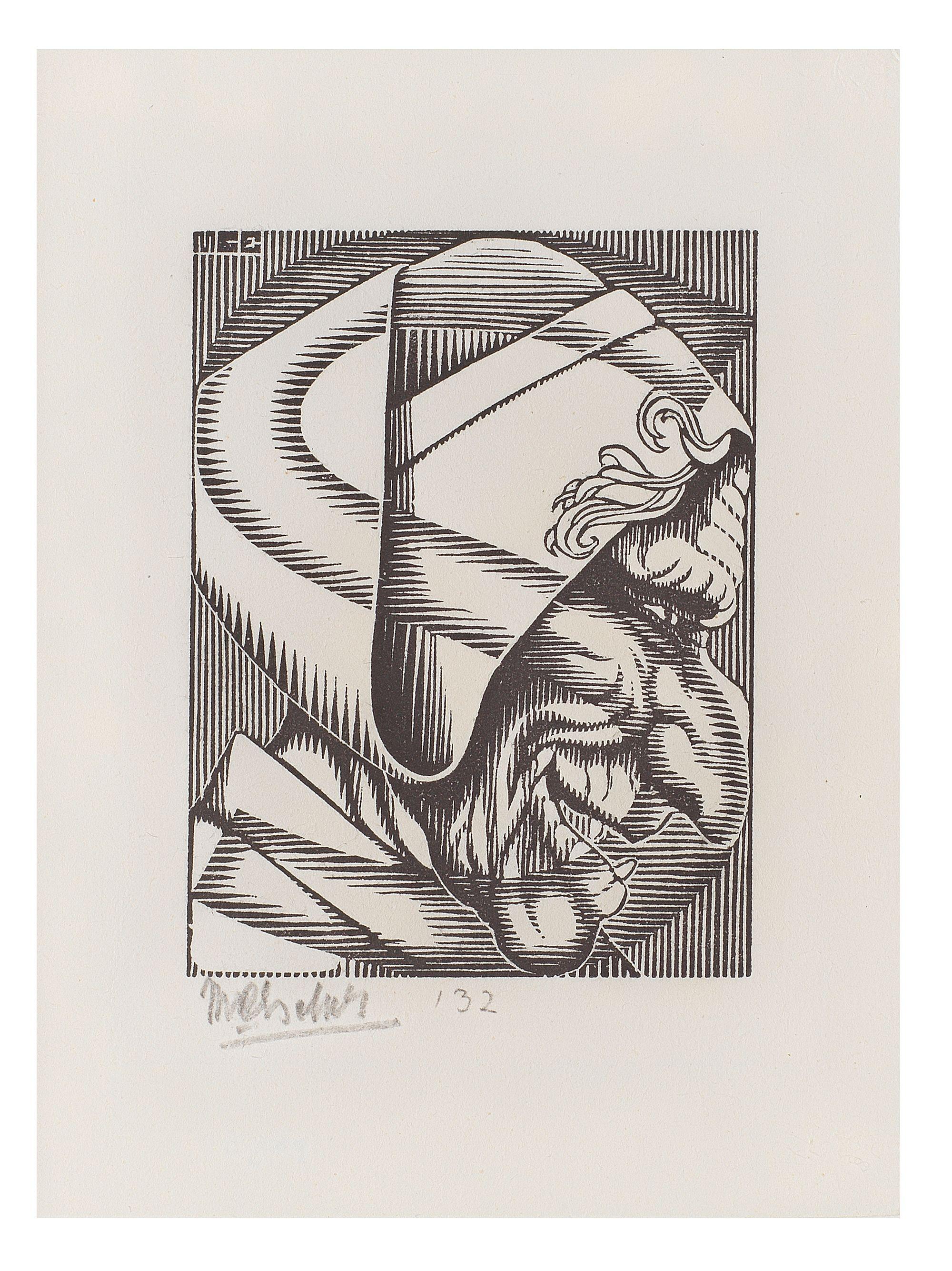 Maurits Cornelis Escher - Initial \'S\', from The Terrifying Adventures of Scholastica