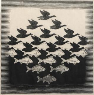 Maurits Cornelis Escher - Lucht En Water I - Air And Water I (B. 306)