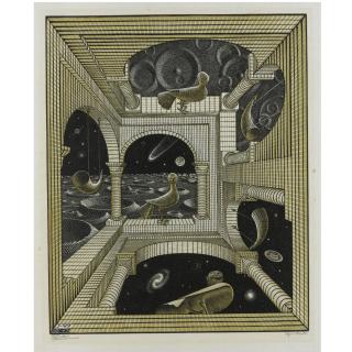 Maurits Cornelis Escher - Other World (B./K./L./W. 348)