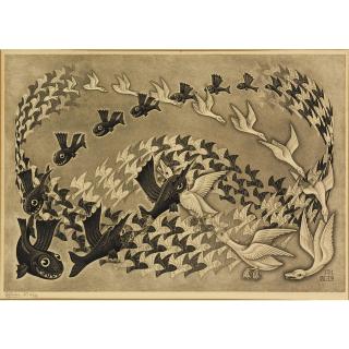 Maurits Cornelis Escher - Predestination (Locher 165)