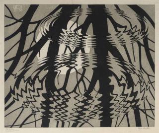 Maurits Cornelis Escher - Rippled surface (Rimpeling) (B. 367)