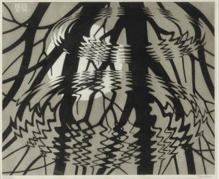 Maurits Cornelis Escher - Rippled Surface (Rimpeling) (B. 367)