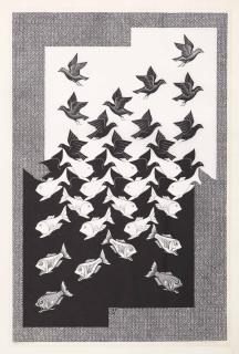 Maurits Cornelis Escher - Sky and Water II (B. 308)