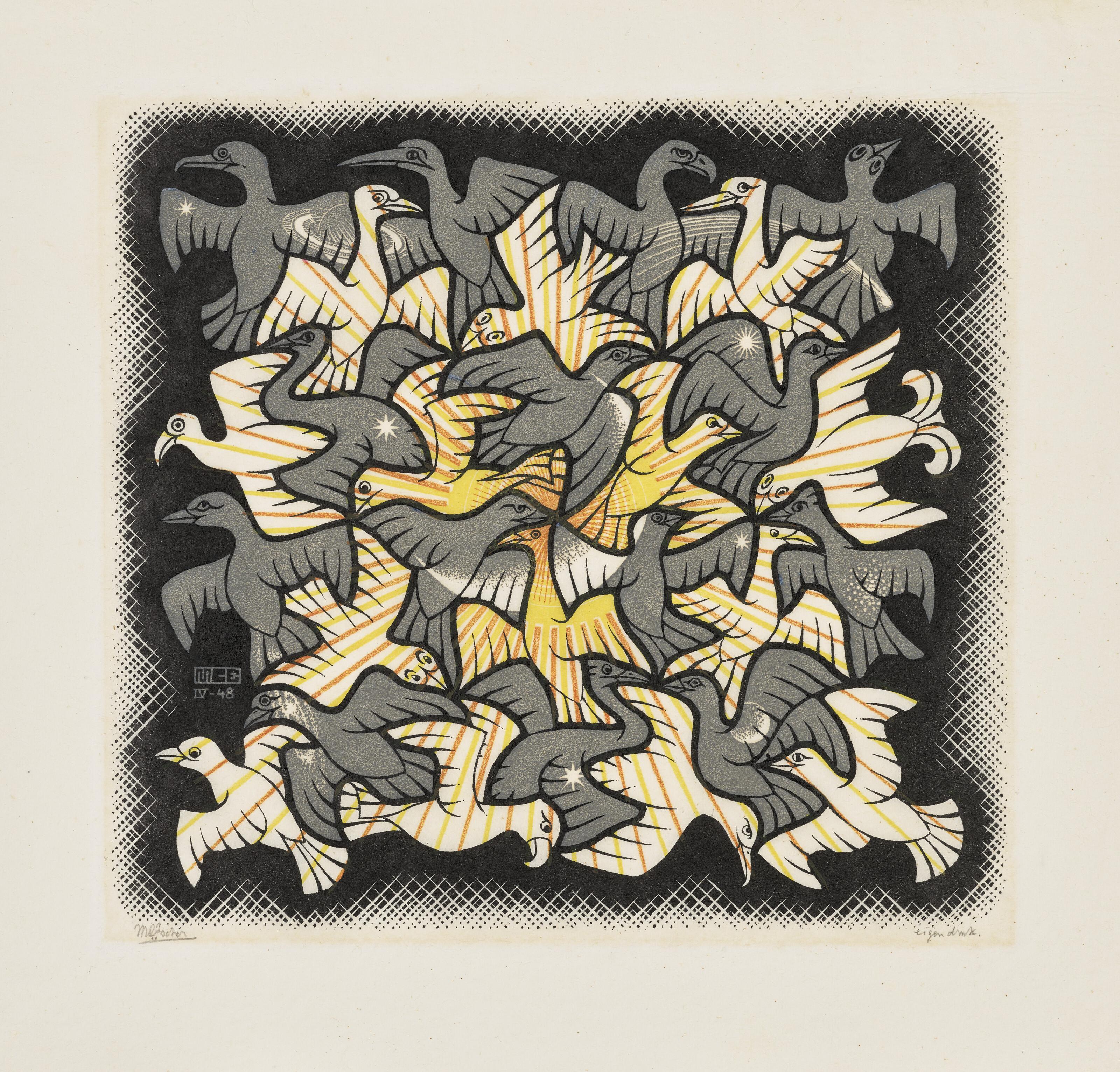 Maurits Cornelis Escher - Sun and Moon
