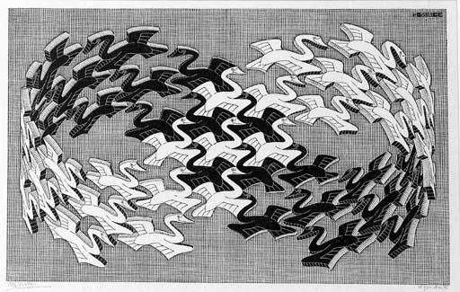 Maurits Cornelis Escher - Swans (Zwanen) (B. 408)