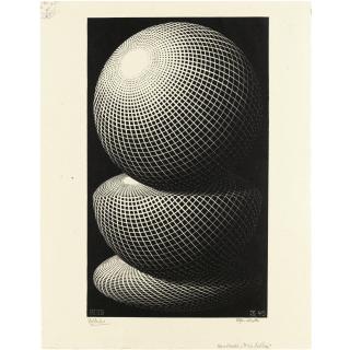 Maurits Cornelis Escher - Three Spheres I (Locher 336)