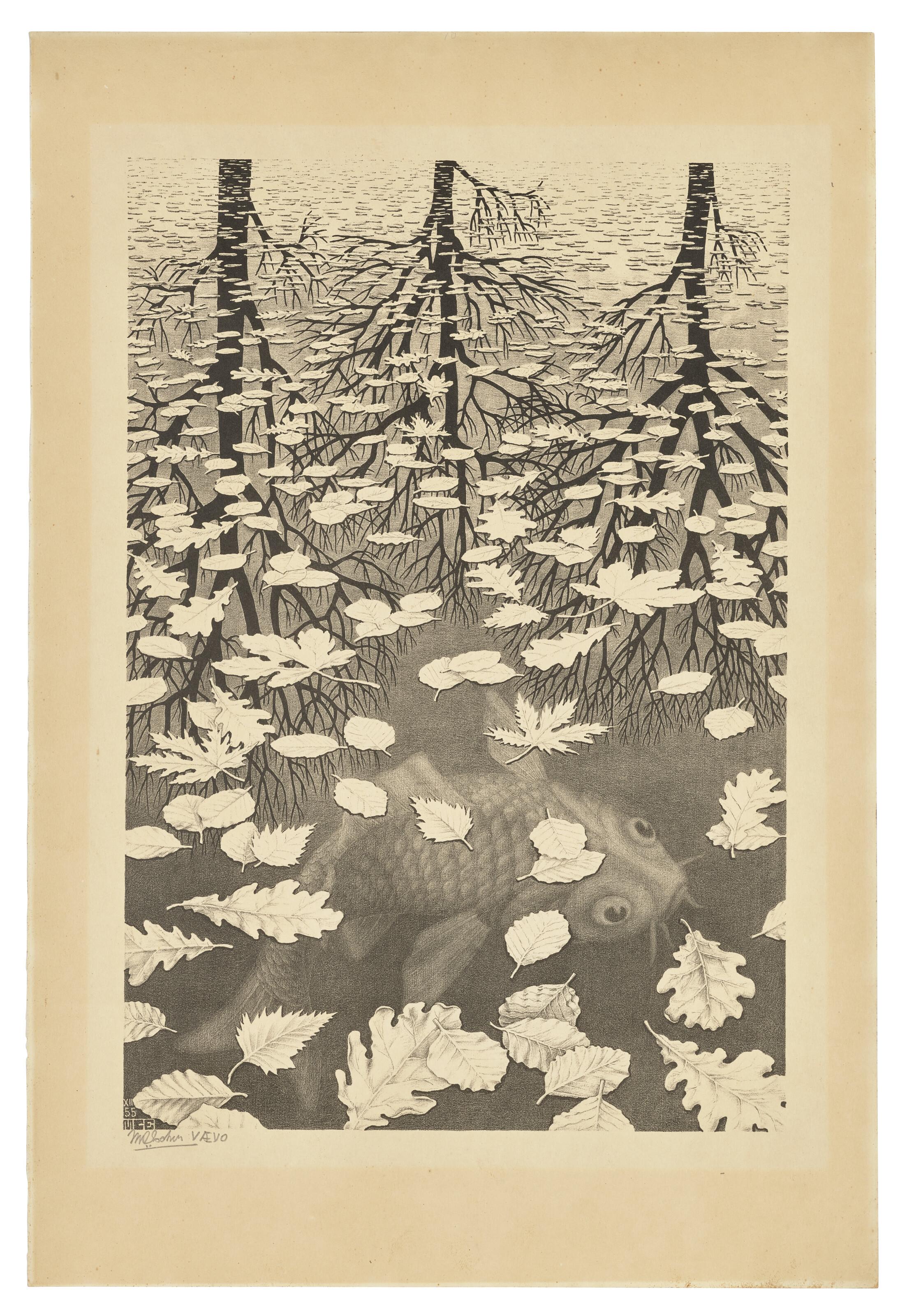 Maurits Cornelis Escher - Three Worlds