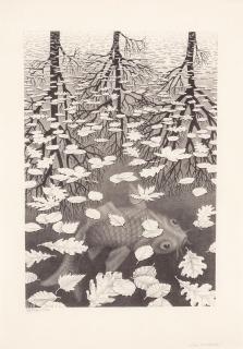 Maurits Cornelis Escher - Three Worlds
