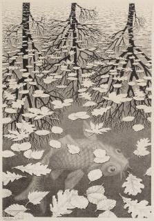 Maurits Cornelis Escher - Three Worlds