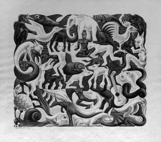 Maurits Cornelis Escher - Vlakvulling II (Planefilling II) (B. 422)