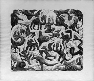 Maurits Cornelis Escher - Vlakvulling II (Planefilling II) (B. 422)