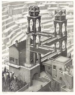 Maurits Cornelis Escher - Waterfall (B. 439)