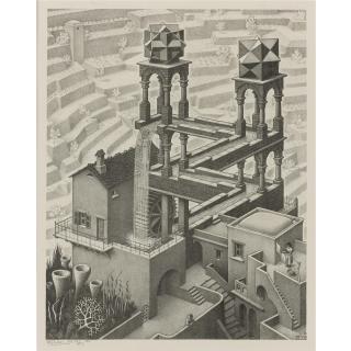 Maurits Cornelis Escher - Waterfall (B./K./L./W. 439)