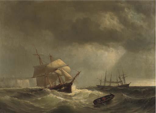 Maurits Frederik Hendrik de Haas - Off the white cliffs of Dover