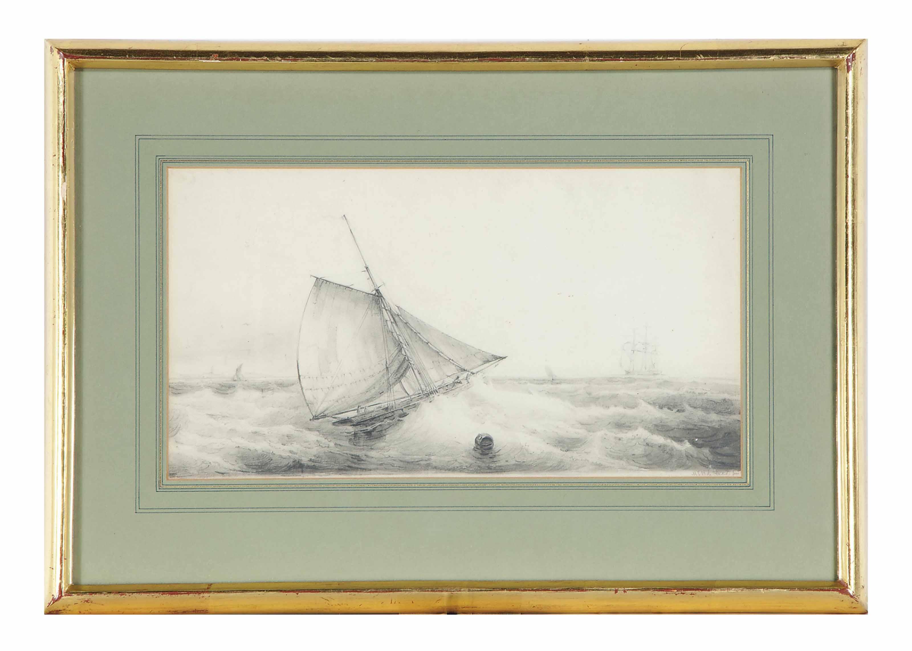 Mauritz Frederick Hendrick de Haas - A boat in rough seas