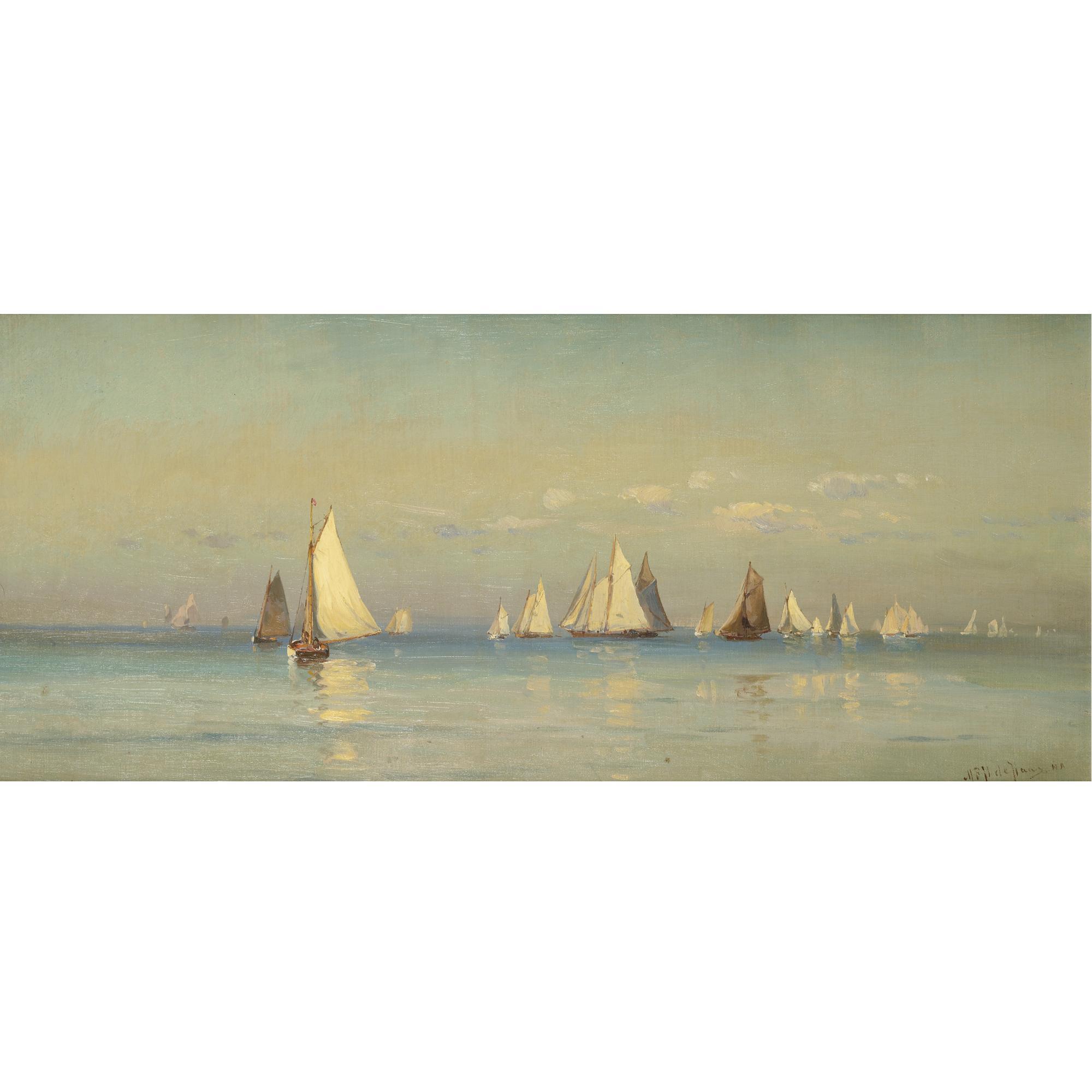 Mauritz Frederick Hendrick de Haas - Sailboats On A Calm Sea