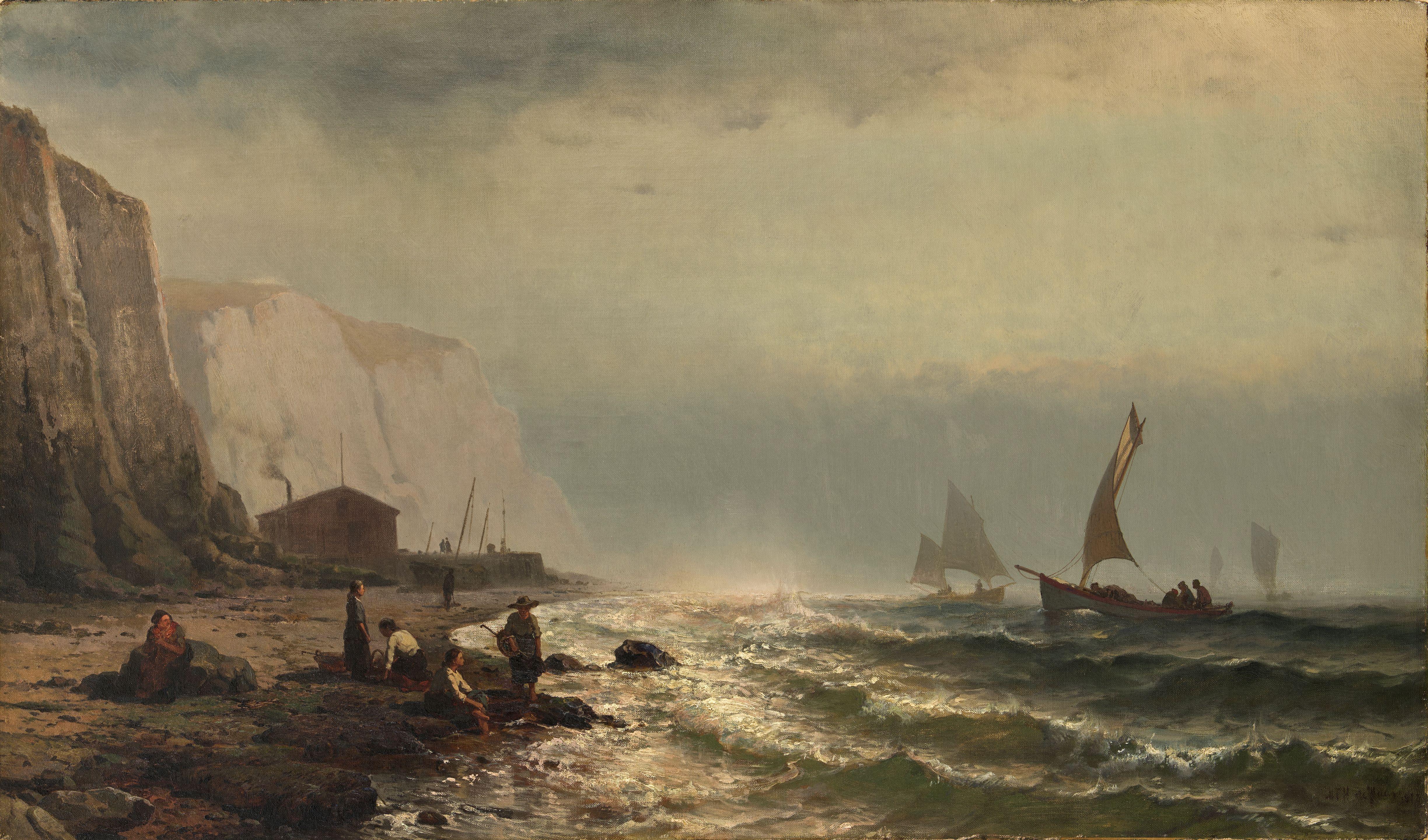 Mauritz Frederik Hendrik De Haas - Fishing Vessels in the English Channel 25 1/4 x 42 3/8 in. (64.1 x 107.6 cm.)