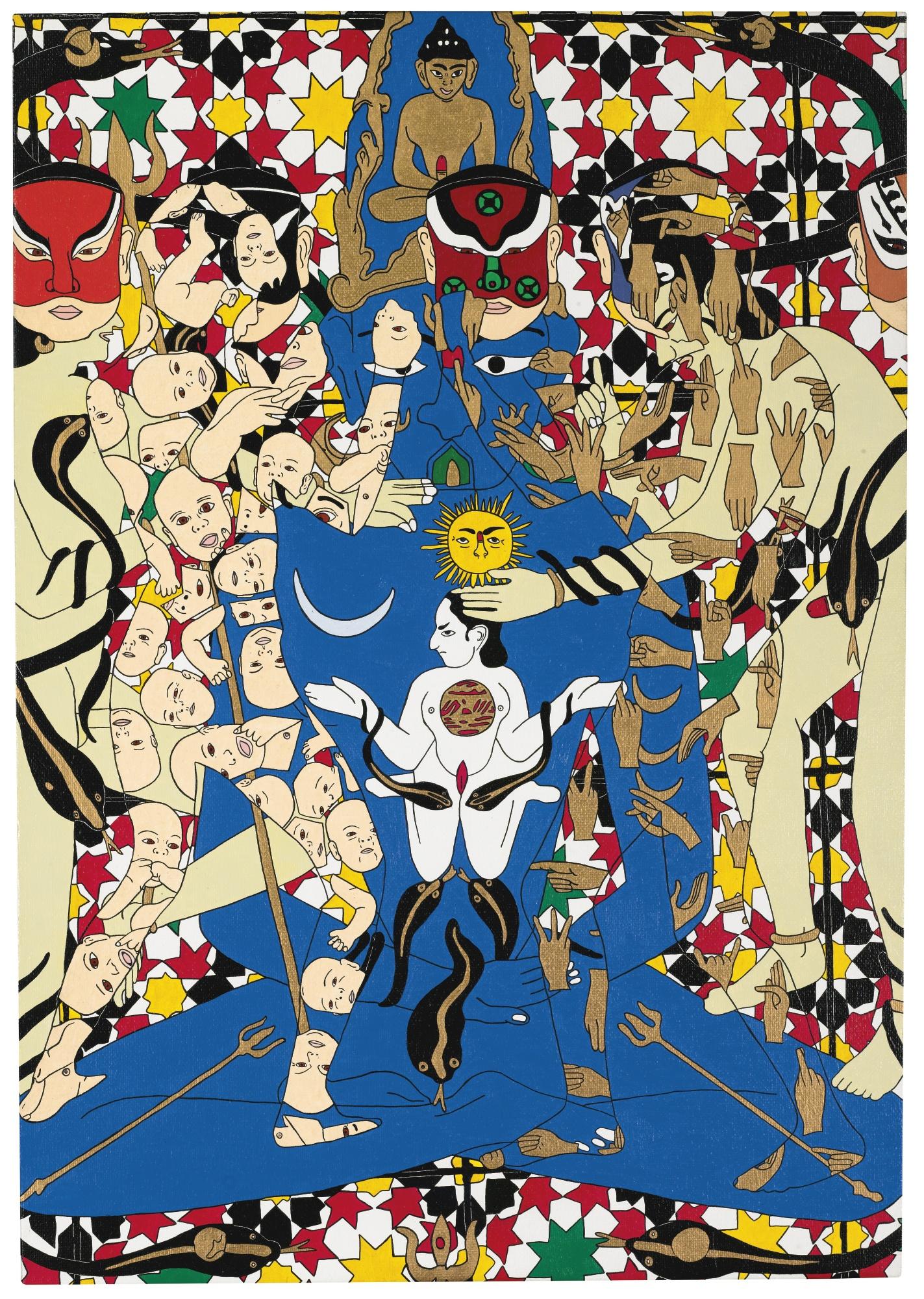 Maurizio Cannavacciuolo - Pugilatorisigned, Titled And Dated 1998 On The Reverse, Acrylic On Canvas