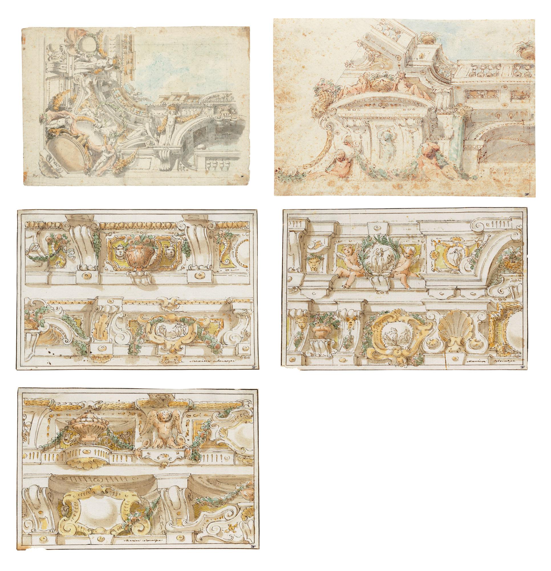 Mauro Antonio Tesi - Five designs for ceiling decoration