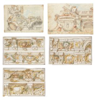 Mauro Antonio Tesi - Five designs for ceiling decoration