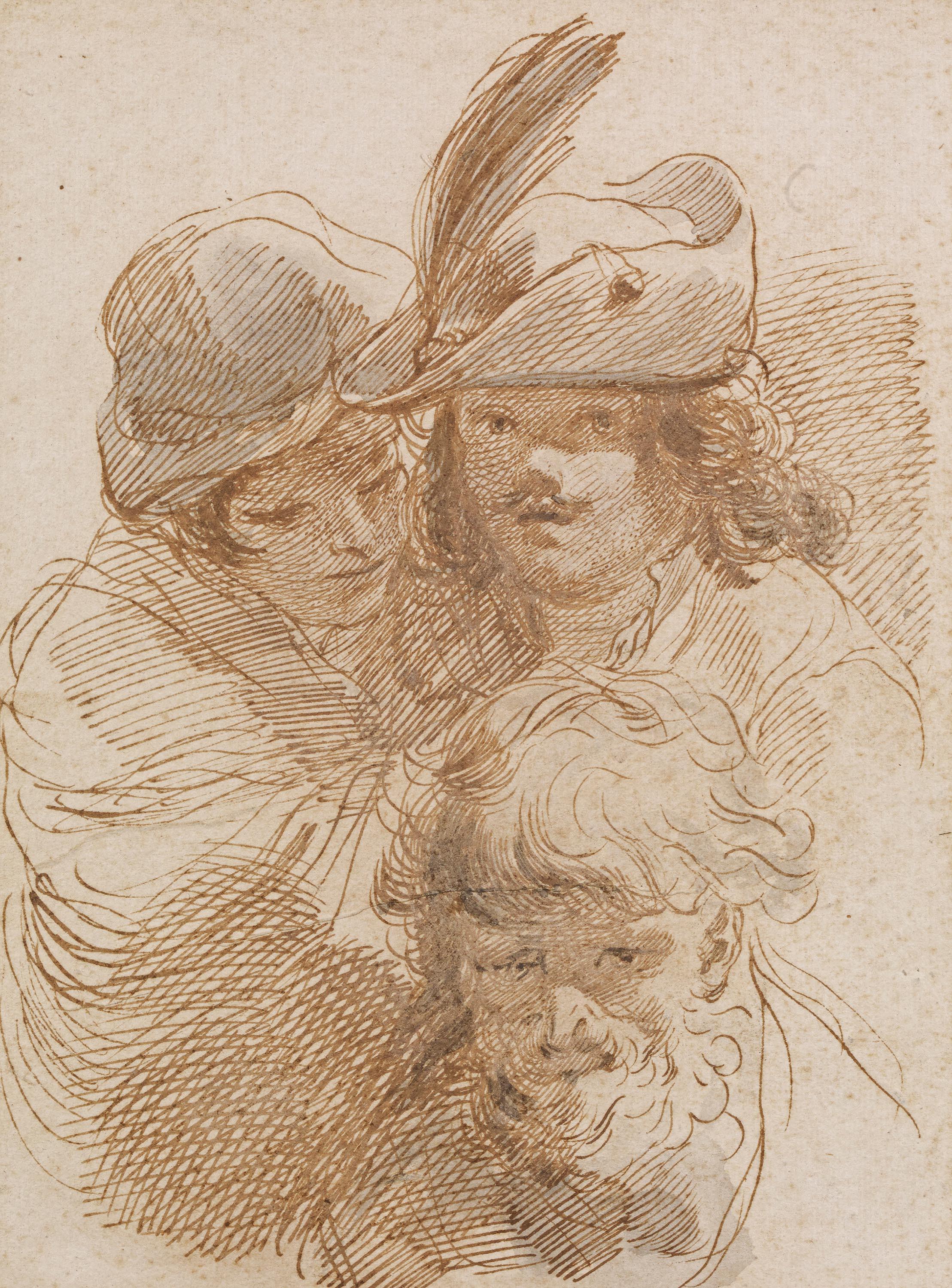 Mauro Gandolfi - Drei Studienköpfe.