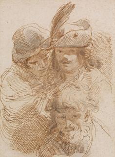 Mauro Gandolfi - Drei Studienköpfe.