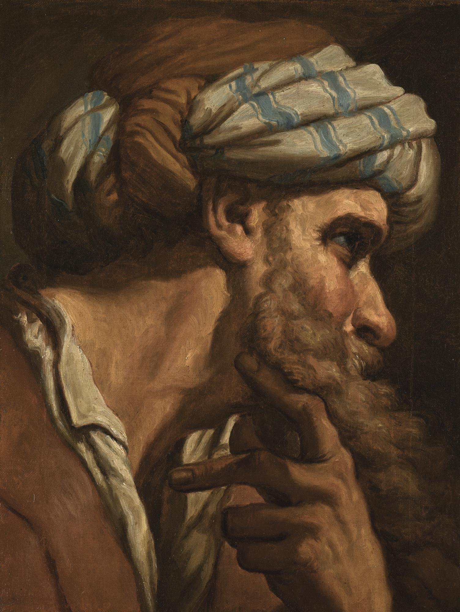 Mauro Gandolfi - Head Of A Man Wearing A Turban