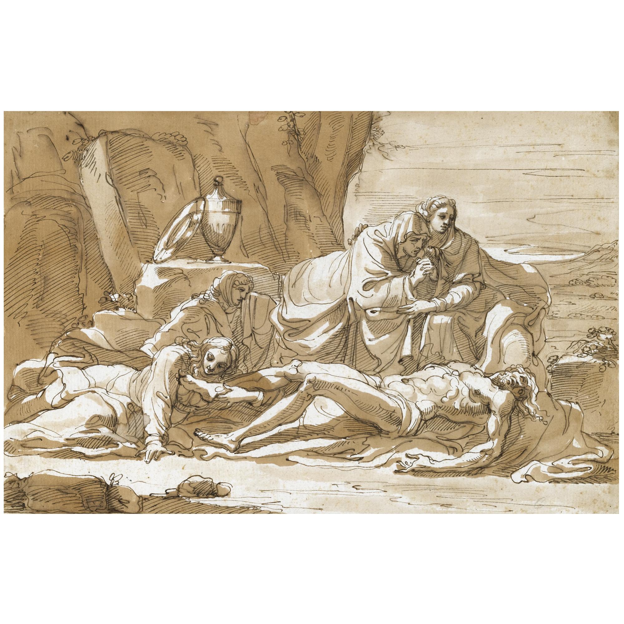 Mauro Gandolfi - The Holy Women Mourning Over The Body Of The Dead Christ 