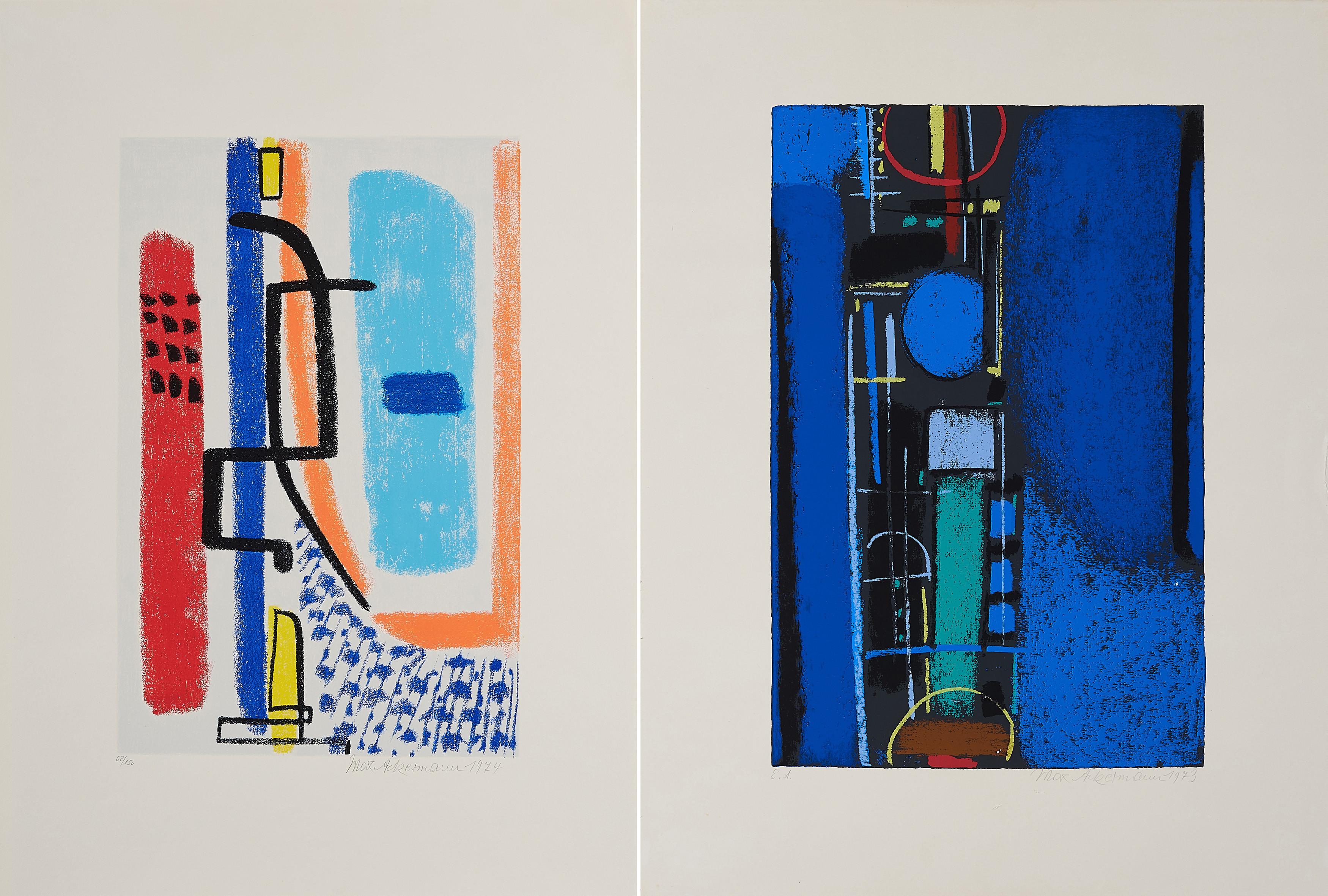 Max Ackermann - Konvolut von 2 Serigrafien.