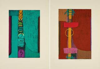 Max Ackermann - Konvolut von 2 Serigrafien.